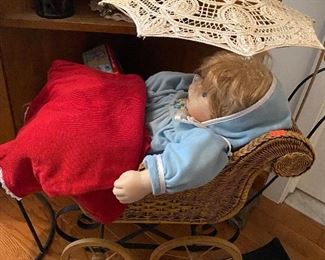 Antique baby stroller