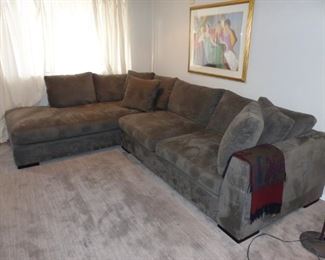 Charcoal gray sectional sofa