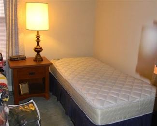 twin Bed / some bedding
