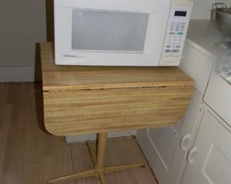 microwave / small table