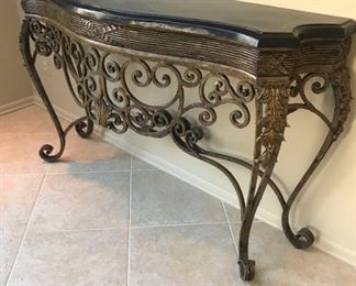 001 Marble Top High Credenza