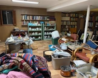 Various Books and Vintage Furniture