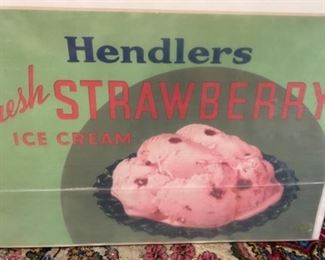 Vintage Commercial Ad Artwork- Hendlers Ice Cream