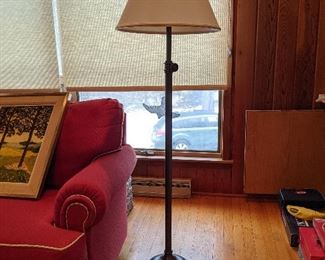 Adjustable height metal floor lamp.  $60