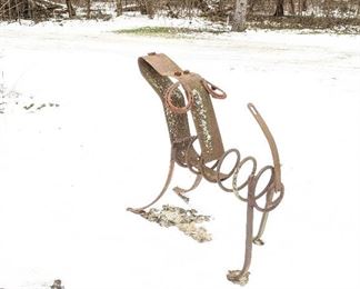 Iron sculpture of a dog  $180