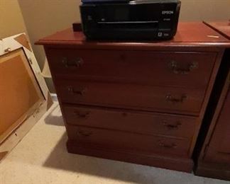 Lateral file in office (or 2-drawer dresser if you remove the file holders)
