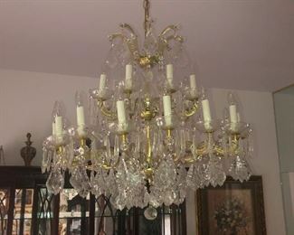 just another look at the beautiful chandelier! Formal Dining room