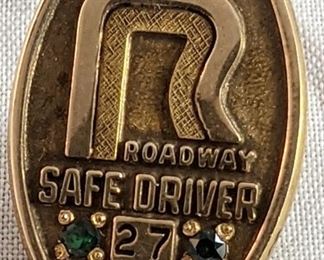 Gold Filled Roadway 27 Year Safe Driver Pin