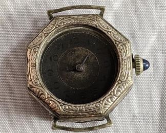 Early Art Deco Watch, No Crystal, Not Running