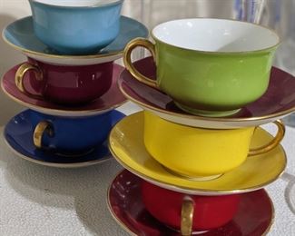 Victoria Czechoslovakian Cups and Saucers