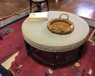 Large upholstered coffee table.  Makes quite a statement.