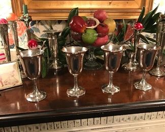 There are a dozen of these sterling goblets.