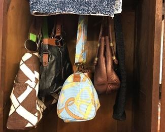 Handbags, also, evening clutches not shown