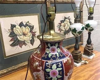 Large Oriental style lamp.