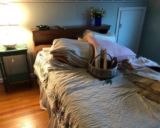 Mid-century maple double bed and mattress set, $150. Available for sale EARLY.