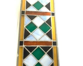 Reticulated Pattern Stained Glass Window Pane
