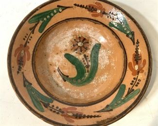Vintage Hand Painted Floral Detailed Ceramic Bowl
