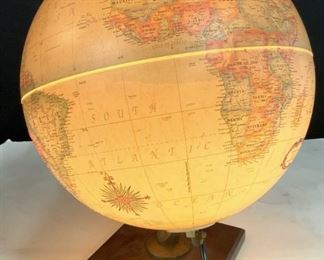 REPLOGLE Vintage World Globe with Interior Light
