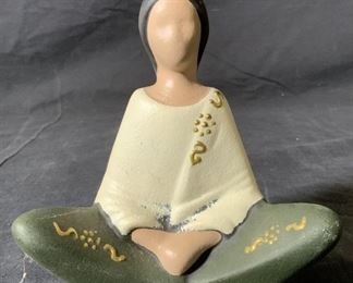 Ceramic Sculpture of Seated Woman
