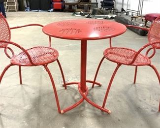 Set 3 Outdoor Metal Table & Chairs

