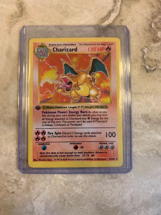 1st Edition Charizard Very High grade PSA 7 or higher $10,000 or best offer accepting all offers Over $7600 