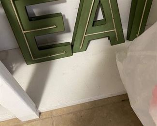 metal eat sign, 2 available