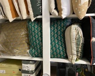 decorative pillows and shoes