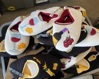 wine themed slippers