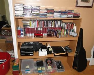 CDs, Microphones, musical accessories
