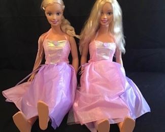 Pink and Purple Barbies