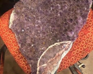 Large Amethyst cluster from Uruguay featuring crystal druzy accents - $600