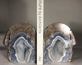 Assorted Geode bookends with heavy crystals and beautiful colors - $35 per pair