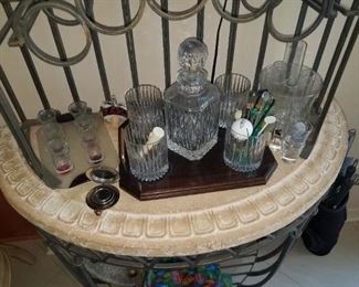 Nice glass crystal decanters. 