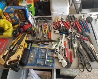 5 Tables full of tools. 