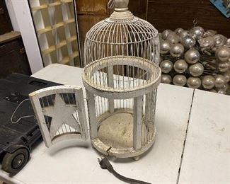 Old wooden bird cage