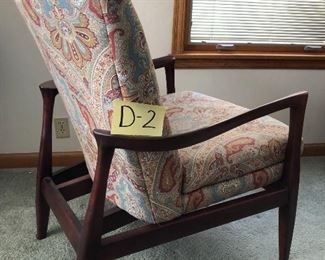 D-2, Contemporary MCM McNabb and Risley chair, very solid, 3 years old, $540.00