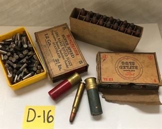 D-16, collection of old ammunition, not sold separately, $28.00