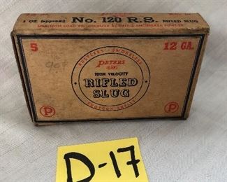 D-17, old shotgun shells in box, full, $10.00
