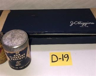 D-19, vintage gun cleaning kit, $18