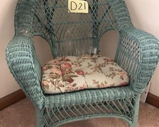 D-21, wicker chair, $30