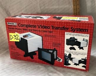 D-32, video transfer system, $12