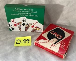 D-39, card lot, $6.00