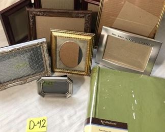 D-42, large selection of frames and photo album, $18.00 all