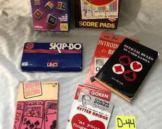 D-44, games and game info, $8.00/all