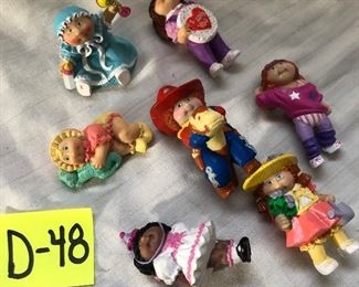 D-48, set of seven rubber Cabbage Patch figures, $14/all