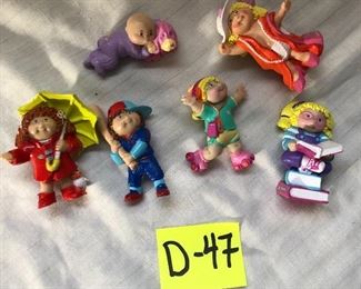 D-47, set of six rubber Cabbage Patch figures, $12/all