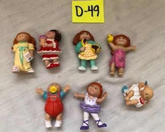 D-49, set of seven rubber Cabbage Patch figures, $14/all