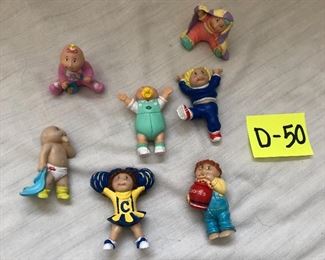 D-50, set of seven rubber Cabbage Patch figures, $14/all