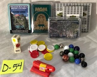 D-54, cards and misc item lot, $9.00/all