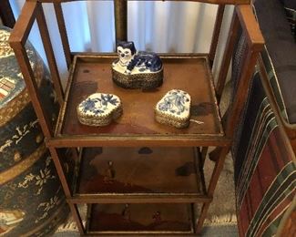 Antique 3 Tier Shelf with  Removable Trays